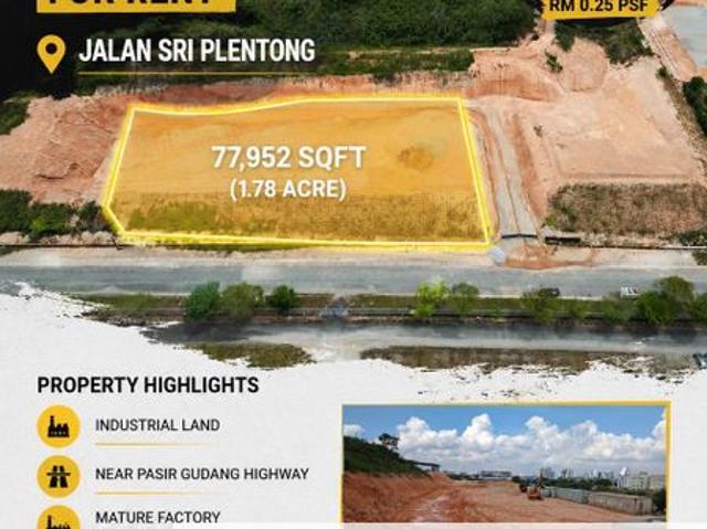Warehouse for rent in Plentong, Johor