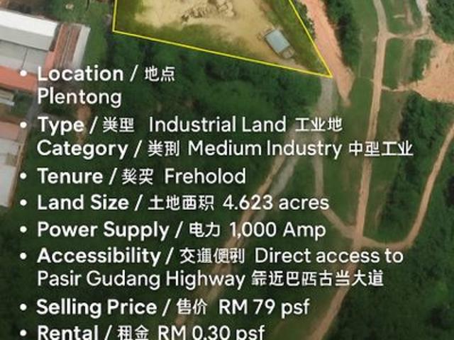 Warehouse for sale in Plentong, Johor