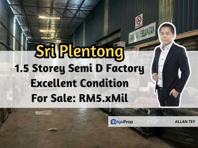 Warehouse for sale in Bandar Baru Permas Jaya, Plentong