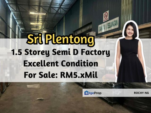 Warehouse for sale in Bandar Baru Permas Jaya, Plentong