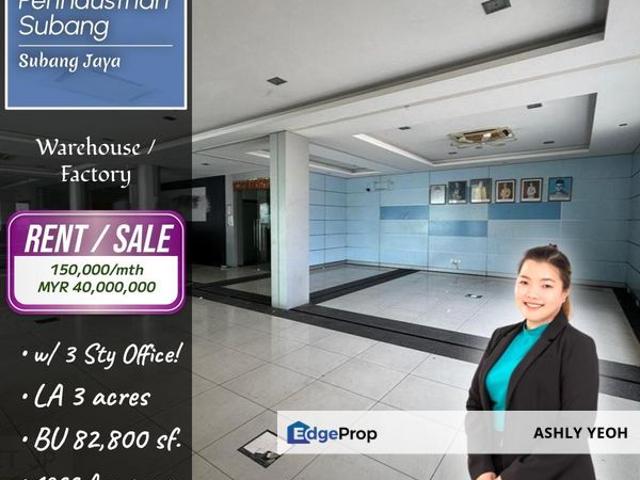 Warehouse for sale in Petaling, Subang Jaya
