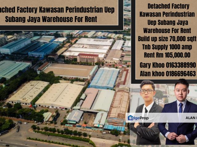 Warehouse for rent in Petaling, Subang Jaya