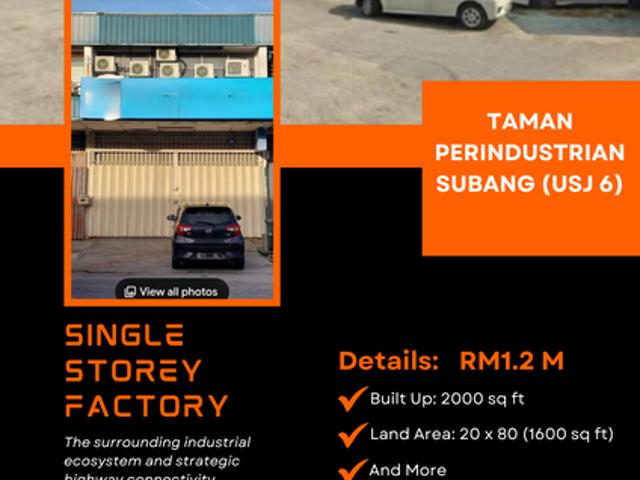 Warehouse for sale in Petaling, Subang Jaya
