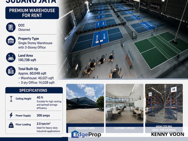 Warehouse for rent in Petaling, Subang Jaya