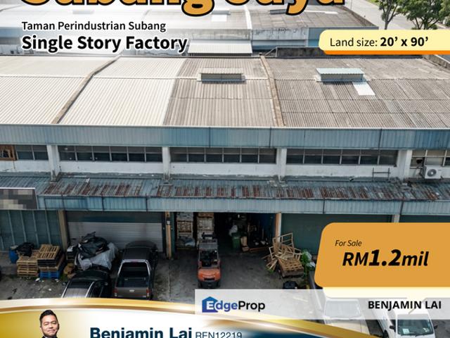 Warehouse for sale in Petaling, Subang Jaya