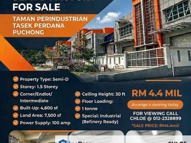 Warehouse for sale in Puchong, Majlis Bandaraya Subang Jaya