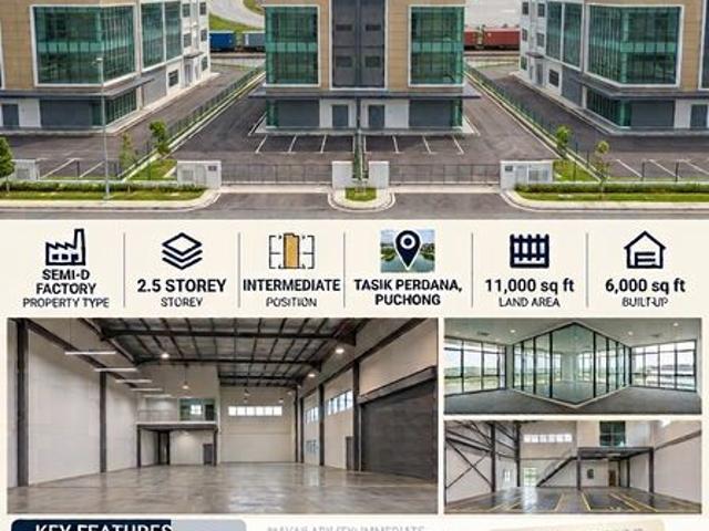 Warehouse for sale in Puchong, Majlis Bandaraya Subang Jaya