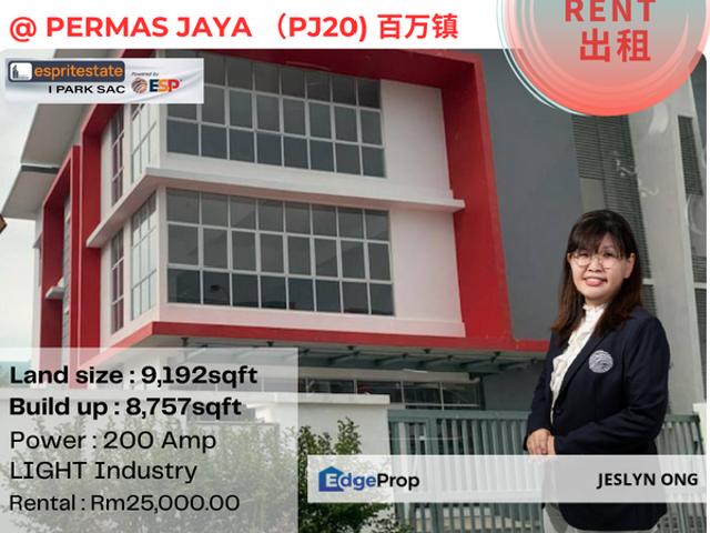 Warehouse for rent in Plentong, Johor