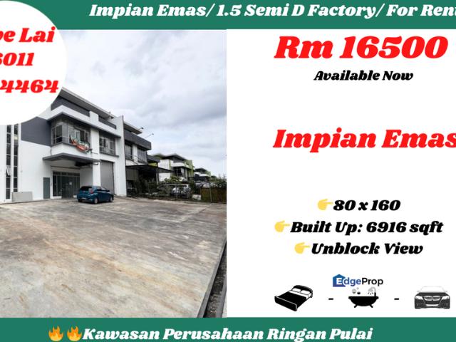 Warehouse for rent in Johore Bahru, Johor