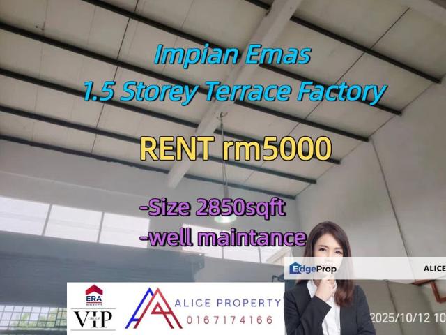 Warehouse for rent in Johore Bahru, Johor