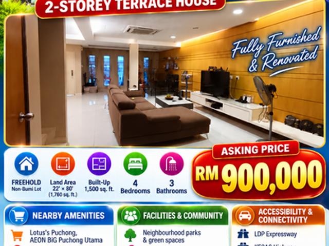 House for sale in Puchong, Majlis Bandaraya Subang Jaya