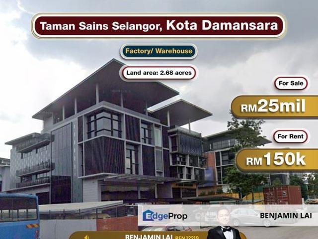 Warehouse for sale in Petaling, Damansara Damai