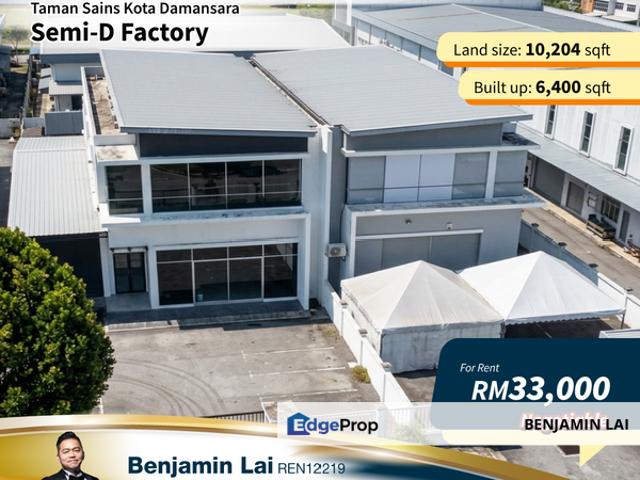 Warehouse for rent in Petaling, Damansara Damai