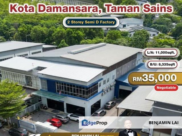 Warehouse for rent in Petaling, Damansara Damai