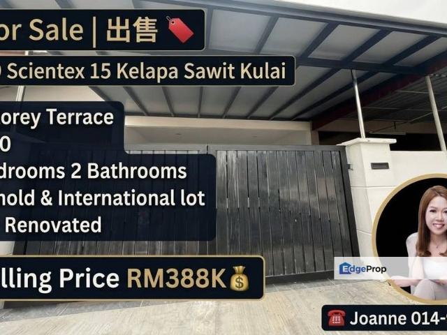 House for sale in Scientex Kulai, Kelapa Sawit