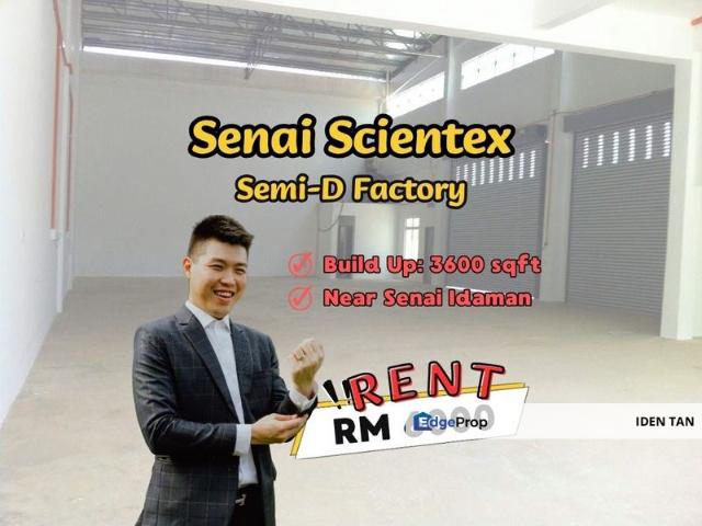 Warehouse for rent in Senai, Kulai