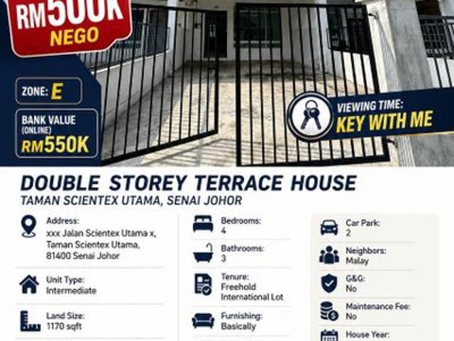 House for sale in Pasir Gudang, Johor