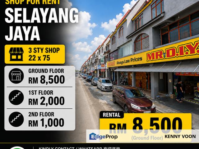 Shop for rent in Selayang, Selangor