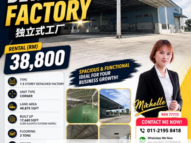 Warehouse for rent in Seelong, Johor