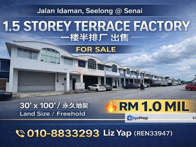 Warehouse for sale in Seelong, Johor
