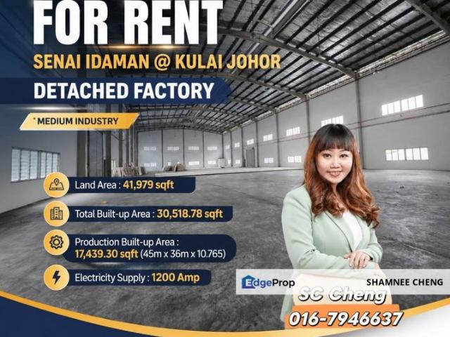 Warehouse for rent in Taman Desa Idaman, Seelong