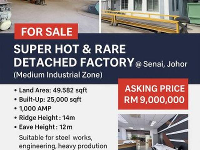 Warehouse for sale in Seelong, Johor