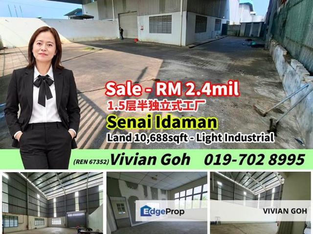 Warehouse for sale in Taman Desa Idaman, Seelong