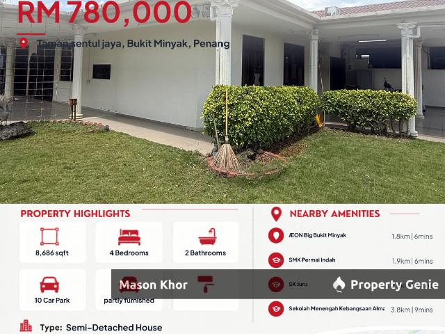 Residential House for sale in Wellesley, Penang