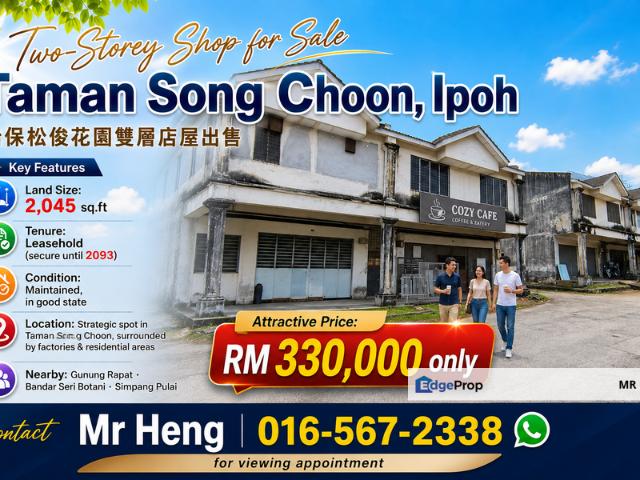Shop for sale in Perak, Tanjong Ipoh