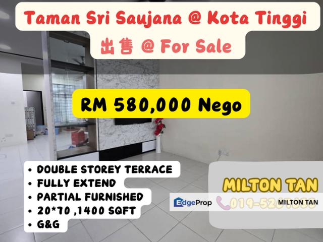 House for sale in Taman Sri Saujana, Kota Tinggi