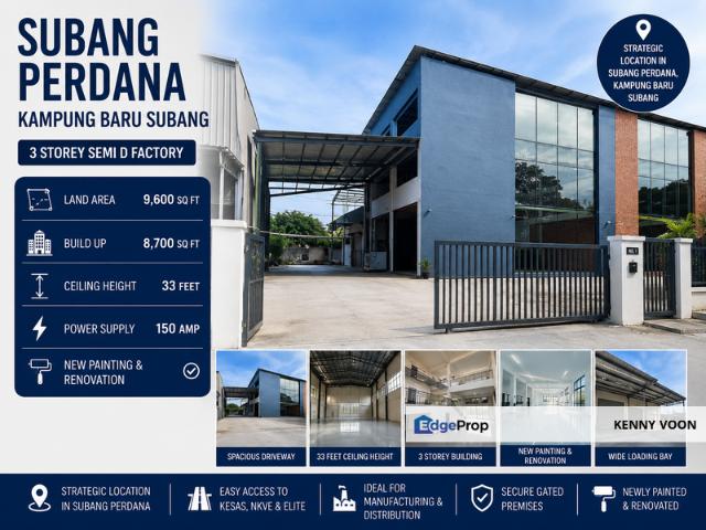Warehouse for rent in Petaling, Alam Impian