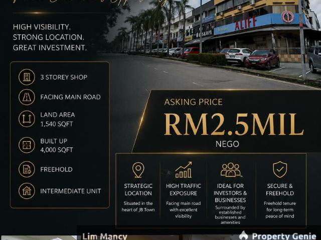 Shop Office for sale in Johore Bahru, Johor