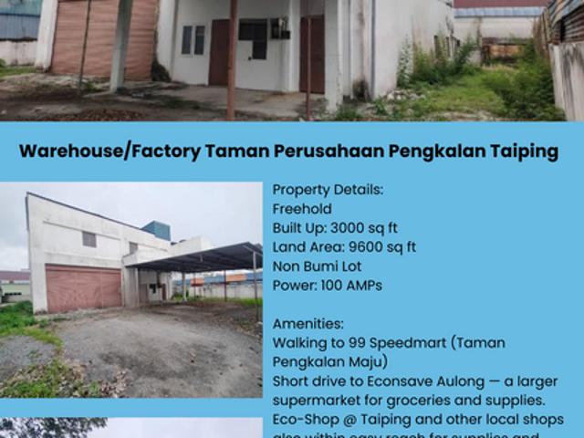 Warehouse for sale in Perak, Matang