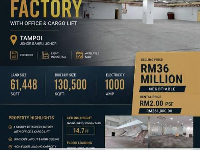 Warehouse for sale in Bukit Ledang, Johor
