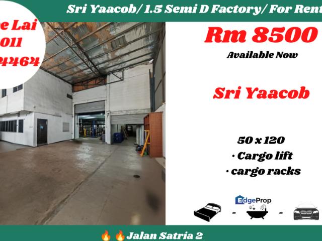 Warehouse for rent in Taman Tan Sri Yaacob, Iskandar Puteri