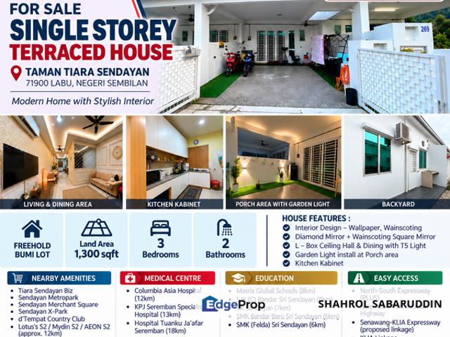 House for sale in Sendayan Village, Negeri Sembilan