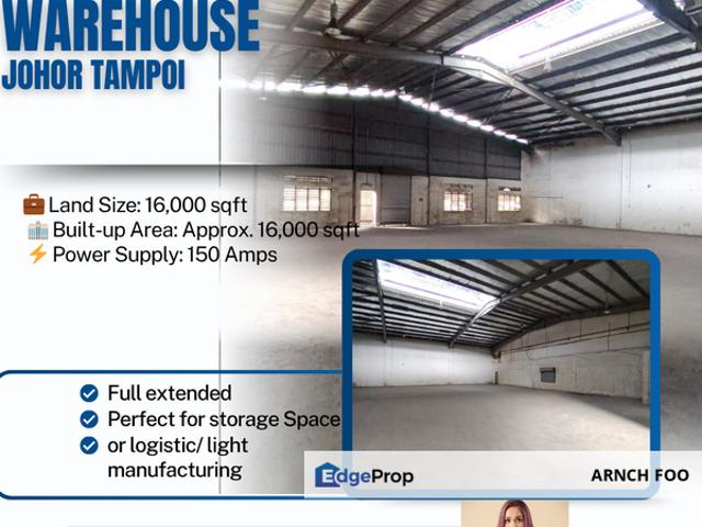 Warehouse for rent in Johore Bahru, Johor