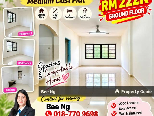 Flat for sale in Tampoi Utama 2, Johor Bahru