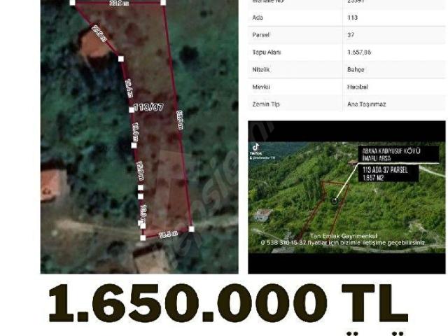 Abana, Kastamonu içerisinde satılık Arsa