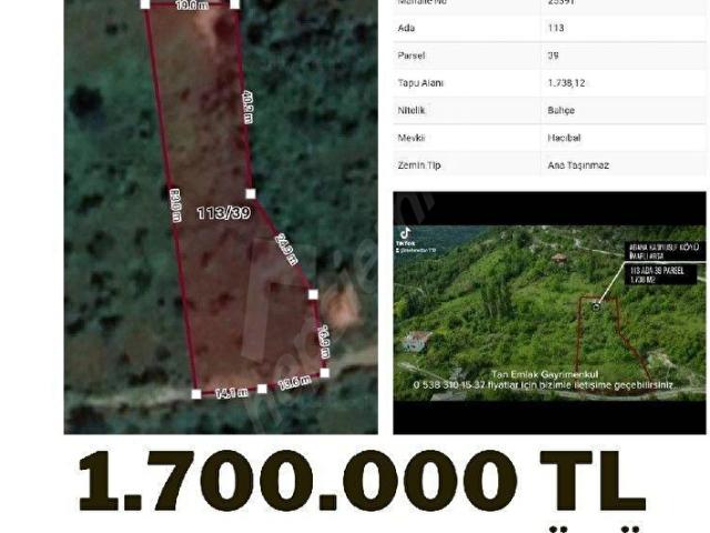 Abana, Kastamonu içerisinde satılık Arsa
