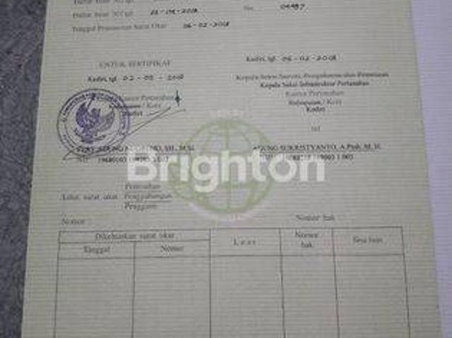 Tanah dijual di Bangsal, Kediri