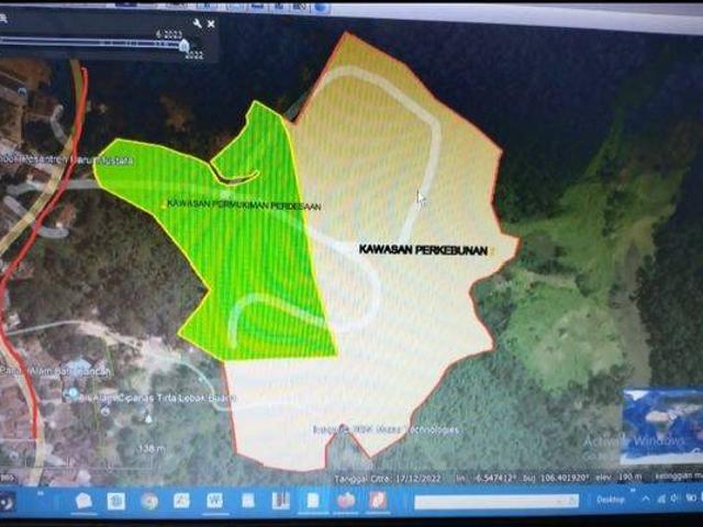 Tanah dijual di Cipanas, Lebak