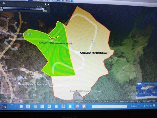 Tanah dijual di Cipanas, Lebak