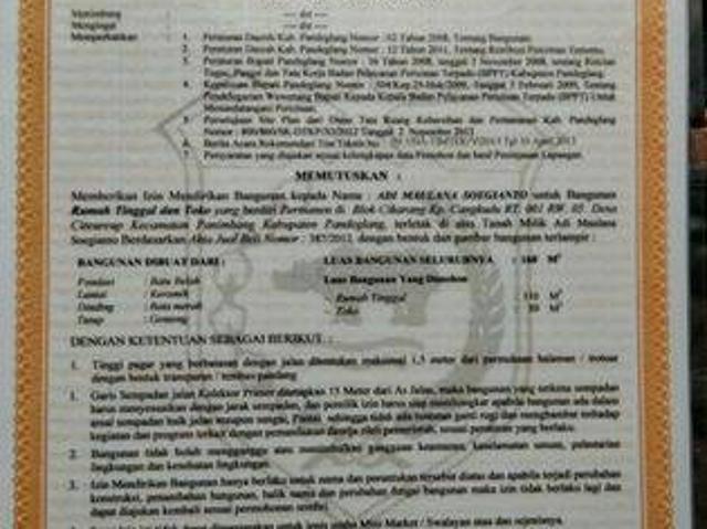 Tanah dijual di Pandeglang, Pandeglang