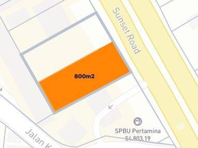 Tanah dijual di Sunset Road, Badung