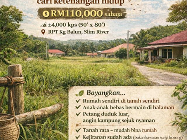 House for sale in Perak, Slim River