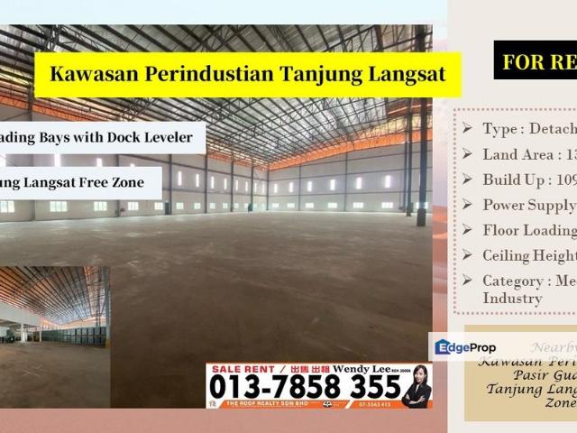 Warehouse for rent in Pasir Gudang, Johor