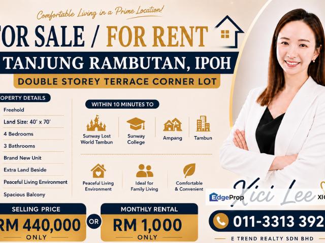 House for rent in Perak, Tanjong Ipoh