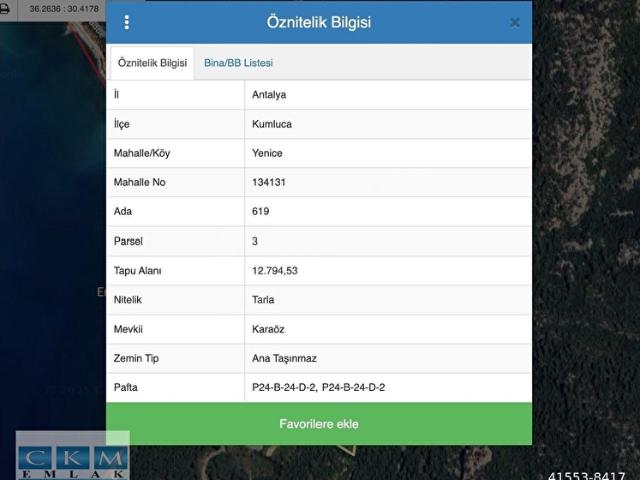 Kumluca, Antalya içerisinde satılık Arsa