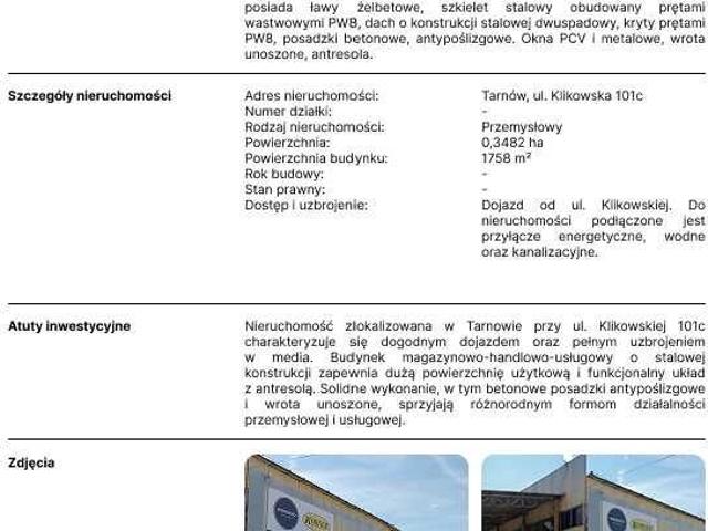 Grunt na sprzedaż w Tarnów, Małopolskie